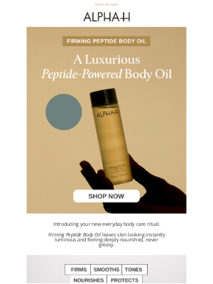 Alpha-H (Australia) - NEW: Firming Peptide Body Oil