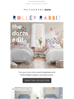 dormify - NEW! Roller Rabbit x Pottery Barn Dorm ✨