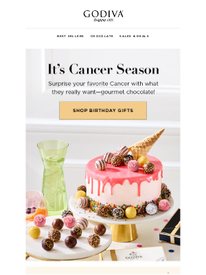 GODIVA - Celebrate Cancer Season with Chocolate