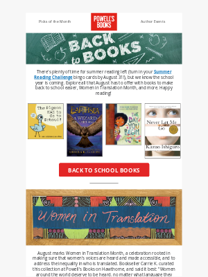 Powell's Books - 📚 Celebrate Women in Translation, and get ready for the school year