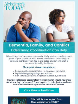 Alzheimer's Foundation of America - Family Fights Getting in the Way of Caregiving?