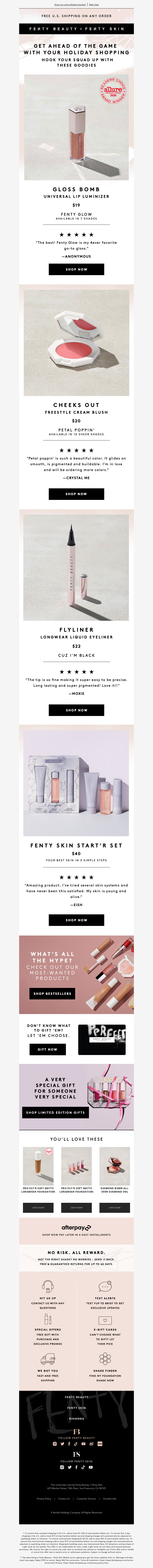 Fenty Beauty - Get ahead of the game with your holiday shopping