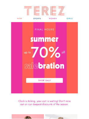 Terez - Summer Sale Ends Tonight | Up to 70% off
