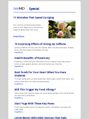 WebMD - 11 Mistakes That Speed Up Aging