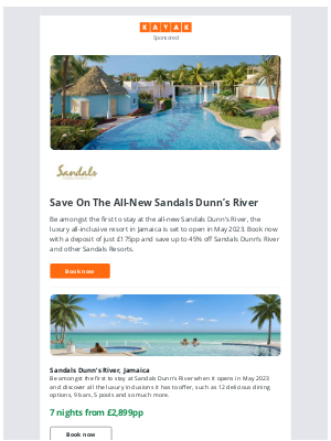 KAYAK (UK) - Save on the Hottest New Jamaican Resort