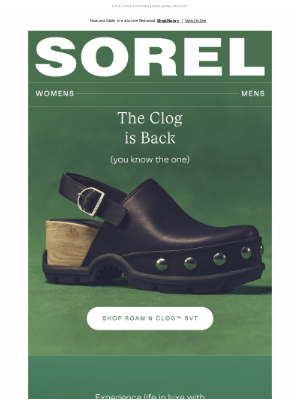 SOREL - Your Favorite Cushioned Clog is Back in Stock 