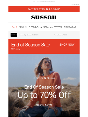 Sussan Corporation Pty Ltd - End Of Season Sale Favourites ❤️