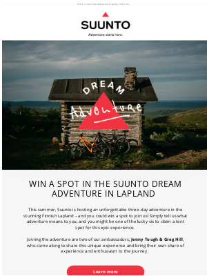 suunto - Join Jenny Tough & Greg Hill for the Suunto Dream Adventure
