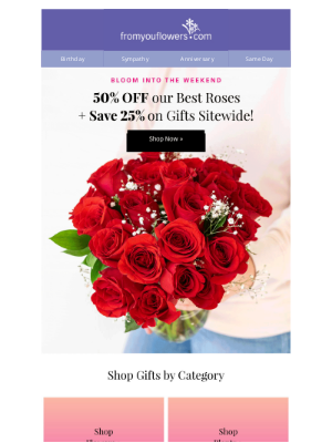 From You Flowers - Big Savings Await! Up to 50% Off are Here!