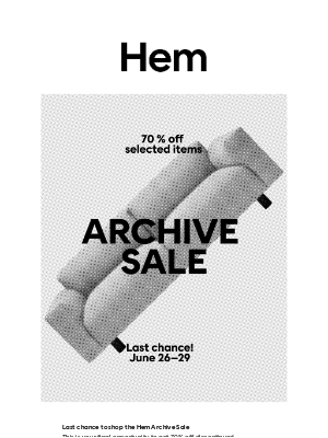 Hem - Last chance: Hem Archive Sale – June 26-29