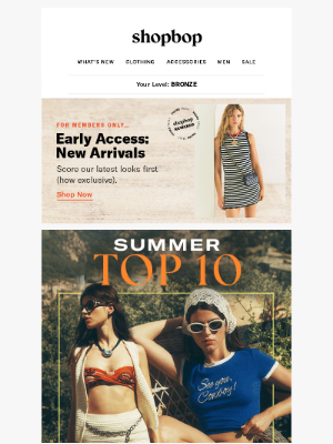Shopbop - Top 10 summer essentials ☀️