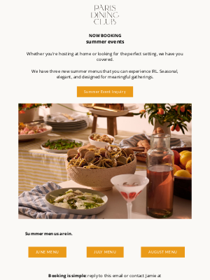 Paris Dining Club - 💕Booking summer events, see what's possible.
