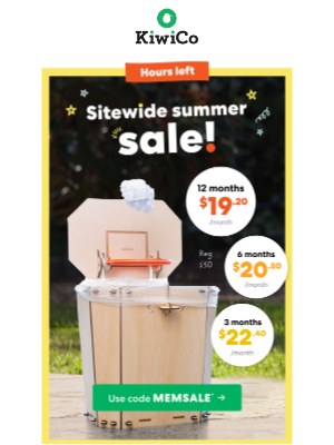 Kiwi Co. - ENDS TONIGHT: Start for as low as $19.20/month (Reg. $30)