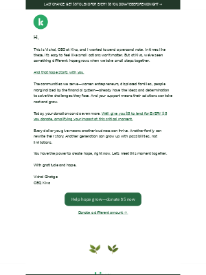 Kiva - Let’s meet this moment together.
