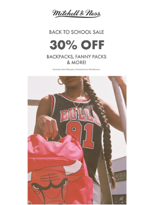 Mitchell & Ness Nostalgia Co - 30% Off | Back to School Essentials Sale!
