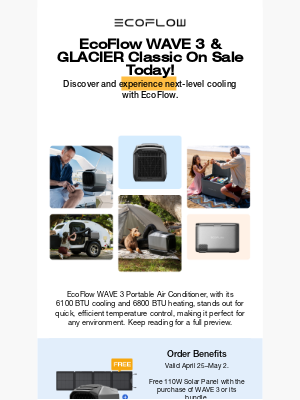 EcoFlow - Today Is the Day! Meet Your New Cooling Dream Team: WAVE 3 & GLACIER Classic! ❄️
