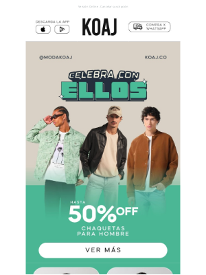 Koaj (Colombia) - Chaquetas para papá Hasta 50%OFF 🔥 ¡Por pocos días! 🎁