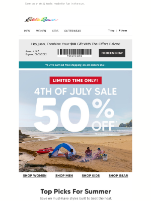 Eddie Bauer - 😎 50% Off Summer’s Best Tops. Exclusions Apply