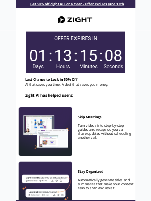 CloudApp - ⏳ Less Than 48 Hours Left — Get 50% Off Zight AI