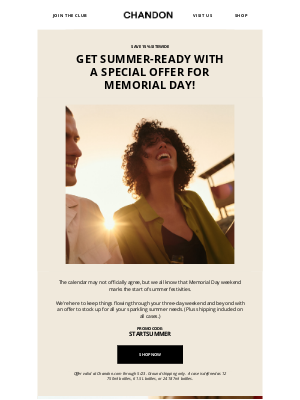 Chandon California - Start Your Summer with 15% Off Sitewide