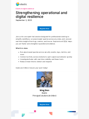 Elastic - Elastic Insights webinar: Strengthening operational and digital resilience