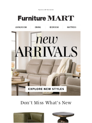 The Furniture Mart - New Arrivals Have Landed for Labor Day! 🛬