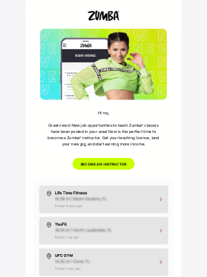 Zumba Fitness - Instructors Wanted: New Job Openings In Your Area!