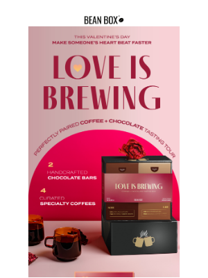 BeanBox - Love is Brewing: The NEW Perfectly Paired Coffee + Chocolate Gift ☕❤️🍫