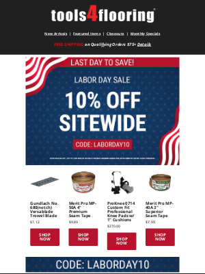 Tools 4 Flooring - LAST CHANCE! ⭐ Labor Day sale ends tonight!