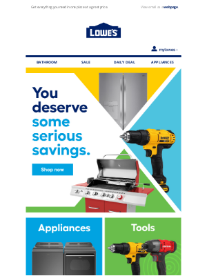 Lowe's - Save on appliances, tools, bathroom and more.