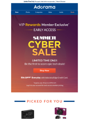 Adorama - VIP Early Access Unlocked: Your Cyber Sale Starts Now