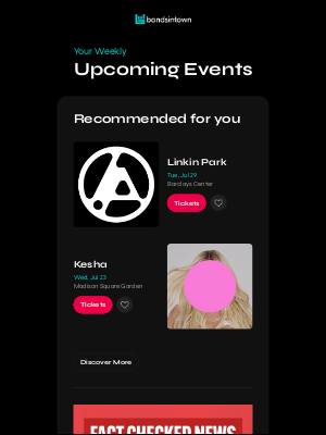 Bandsintown - Upcoming Live Shows: Linkin Park, Kesha, Hurray for the Riff Raff, Cris...