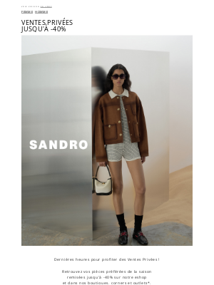Sandro (France) - Dernières heures l Ventes Privées