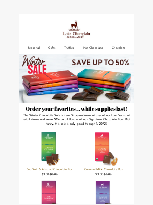 Lake Champlain Chocolates - ❄️The Winter Sale starts now...❄️