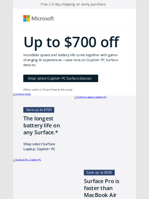 Microsoft - Save up to $700 on Surface