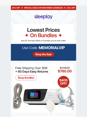 Sleeplay - Up to $405 OFF Bundles!