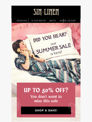 Sin in Linen - Summer Sale NOW