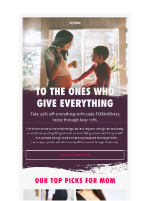 Nyssa - 25% off everything moms actually want
