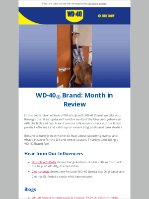 WD-40 - What's Up with WD-40® Brand? September Edition