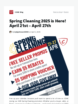 COMC - Spring Cleaning 2025 is Here! April 21st – April 27th