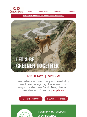 Kriser’s Natural Pet - Celebrate Earth Day with your pet.