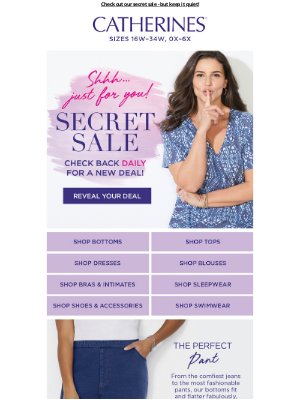 Catherines - Pssssst: we have a Secret Sale just for you!