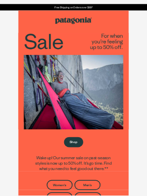 Patagonia - Summer sale up to 50% off