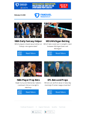 FanDuel - Friday NBA DFS Helper