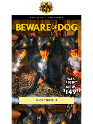 Spirit Halloween - Cerberus is BACK 😈