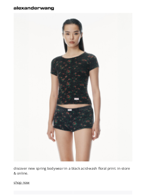 Alexander Wang - florals for bodywear?