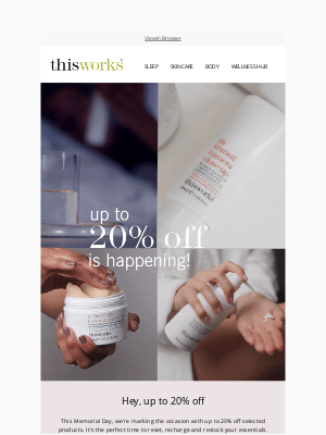 This Works (United Kingdom) - Up to 20% off for Memorial Day