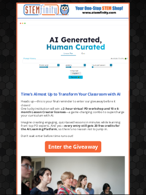 Last Chance to Win an AI-Powered PD Experience!