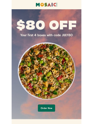 Mosaic Foods - Summer flavors are calling! Get $80 off 🌶️