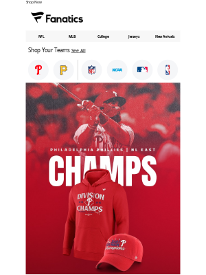 NFLshop - Philadelphia Phillies Clinch NL East!